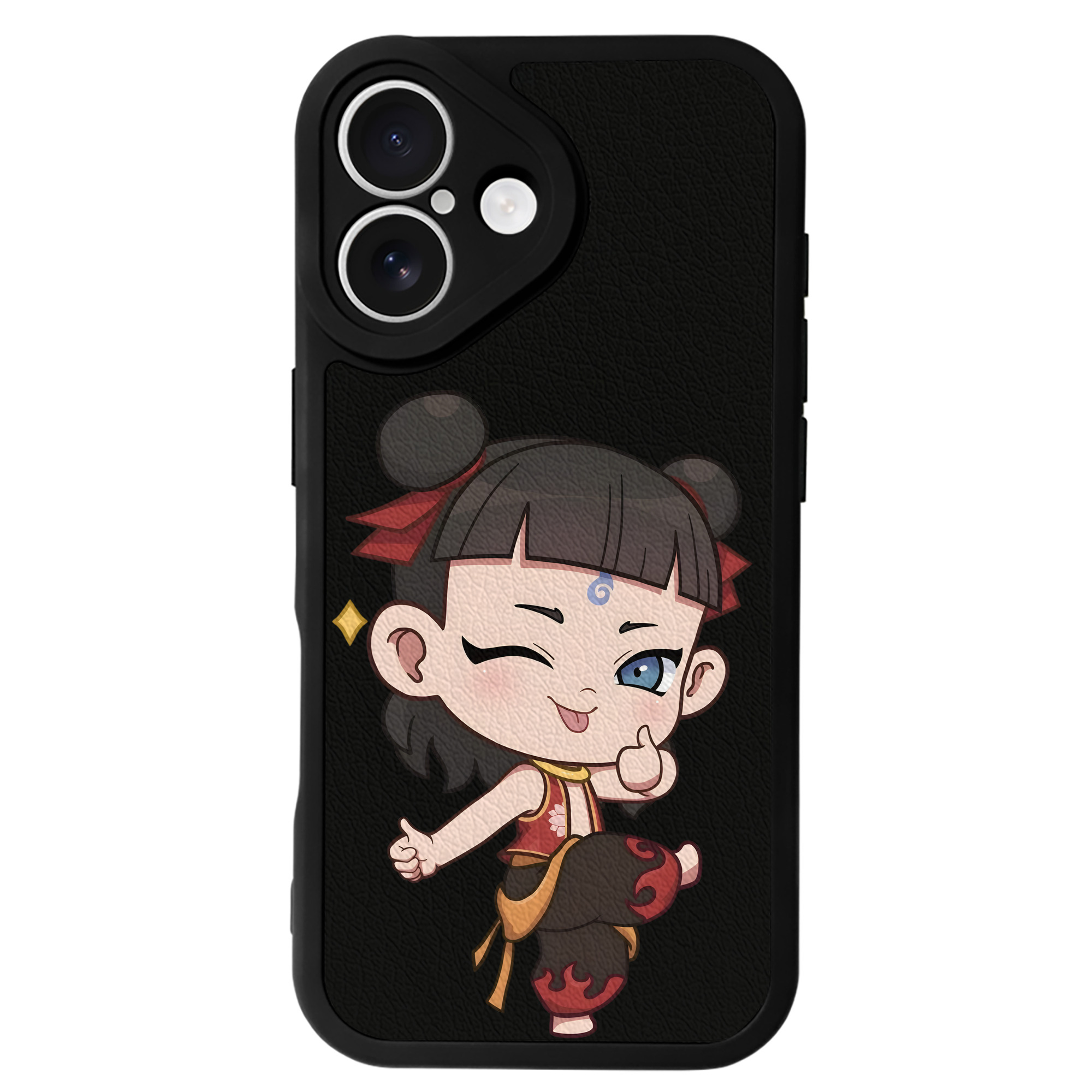（画像用） Ne Zha 2 ナタ 魔童の大暴れ 【iPhone 16シリーズ対応】シリコンスマホケース（レザー調） 材質：シリコン